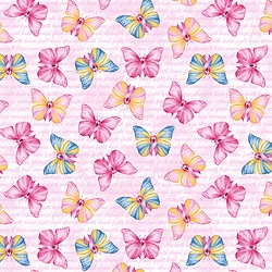 Pink - Butterflies On Script